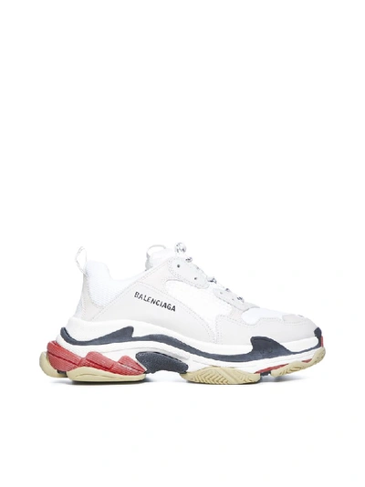 Shop Balenciaga Triple S Sneakers In White