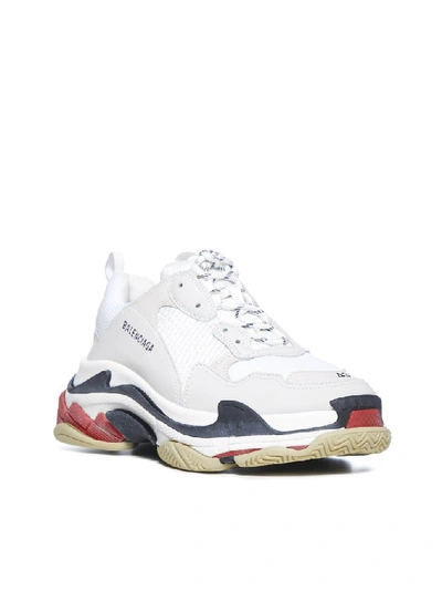 Shop Balenciaga Triple S Sneakers In White