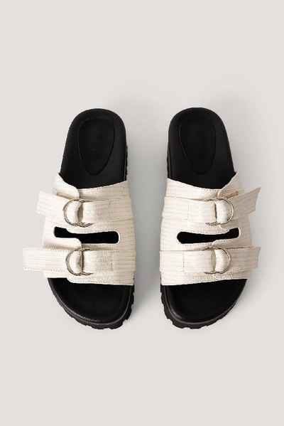 Shop Na-kd Double Buckle Sandals - Offwhite