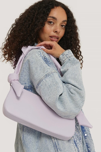 Shop Na-kd Knot Strap Baguette Bag - Purple In Lilac