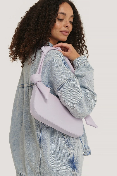 Shop Na-kd Knot Strap Baguette Bag - Purple In Lilac