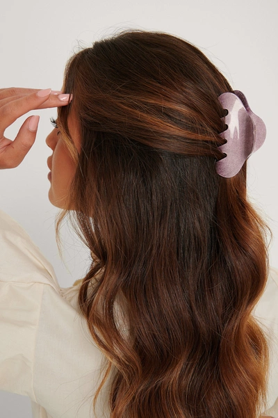 Shop Na-kd Metallic Structured Hairclip Pink