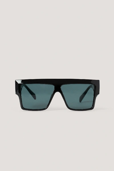 Shop Na-kd Oversize Wide Screen Sunglasses - Black