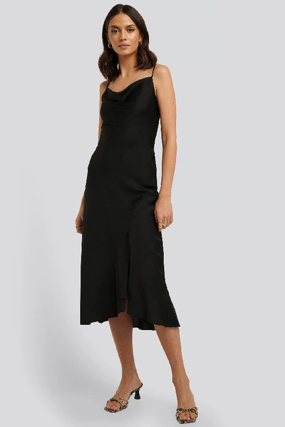 Shop Trendyol Thin Strap Midi Dress - Black