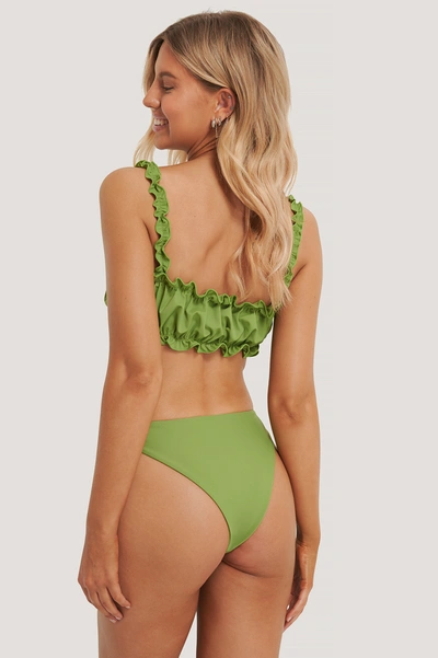 Shop Chloé Gathered Bikini Top Green
