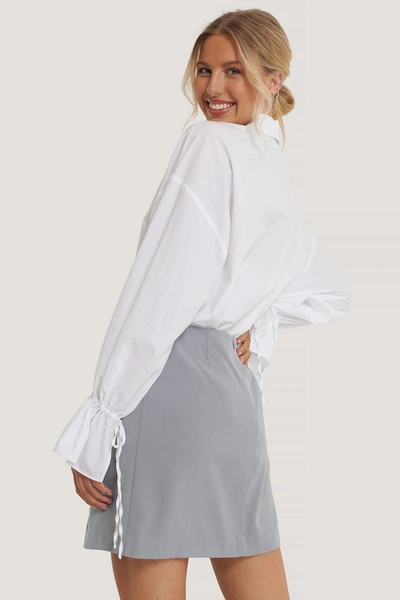 Shop Na-kd Slit Mini Skirt - Grey In Light Grey