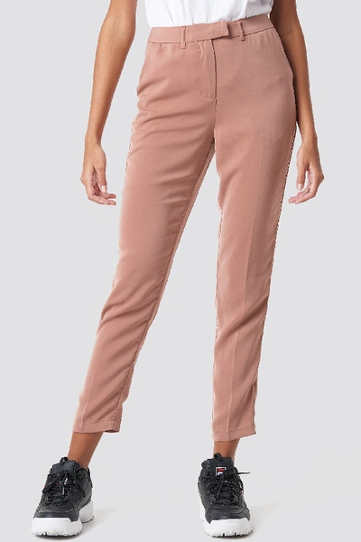 Shop Na-kd Shiny Suit Pants - Pink In Dusty Dark Pink