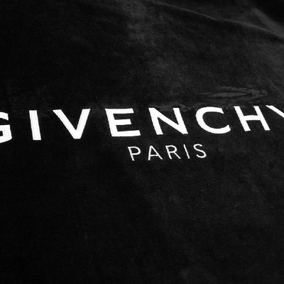 Shop Givenchy Embroidered Logo Towel In Black