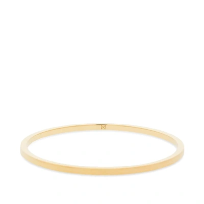 Shop Minimalux Brass Round Bangle In Gold