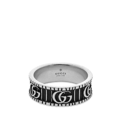 Shop Gucci Double G Ring In Silver