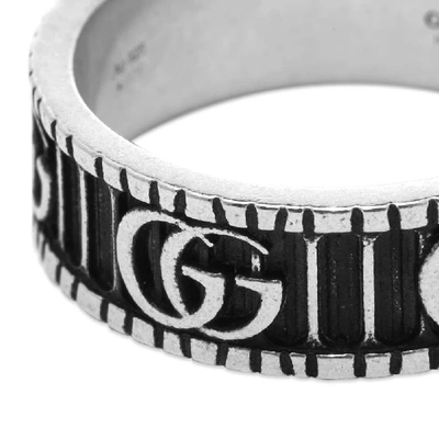 Shop Gucci Double G Ring In Silver