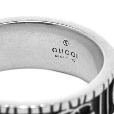 Shop Gucci Double G Ring In Silver