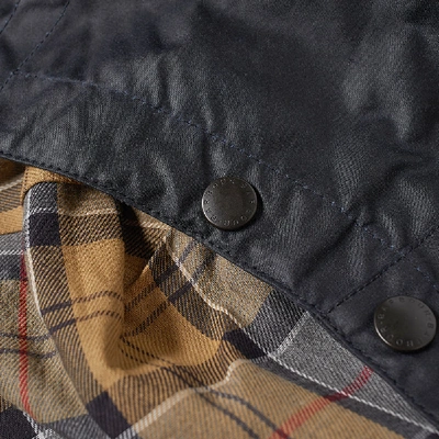 Shop Barbour Waxed Cotton Hood In Blue
