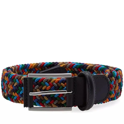 Shop Anderson's Woven Textile Belt In Multi