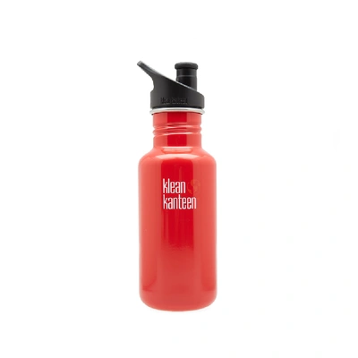 Shop Klean Kanteen Classic Single Wall Sport 3.0 Bottle In Red