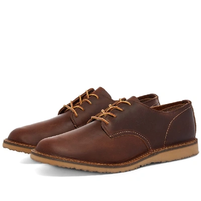 Shop Red Wing 3303 Weekender Oxford In Brown