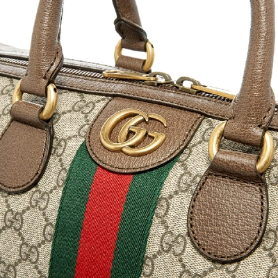 Shop Gucci Ophidia Gg Duffel Bag In Neutrals