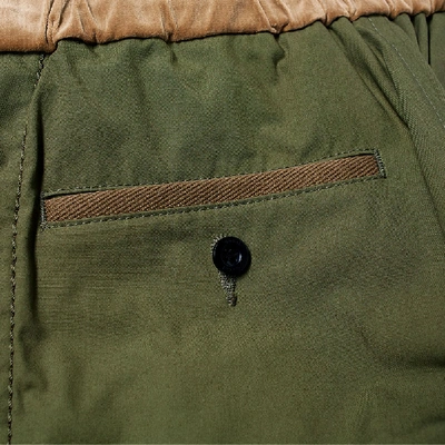 Shop Sacai Cotton Oxford Pant In Green