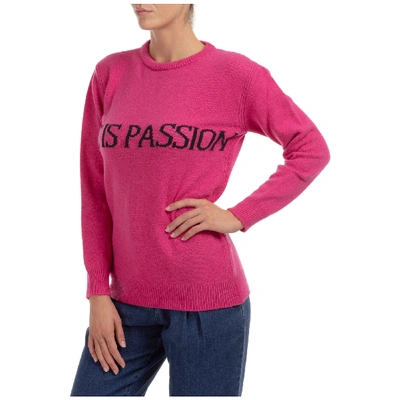 Shop Alberta Ferretti Women's Jumper Sweater Crew Neck Round Life Is Passion Capsule Collection In Pink