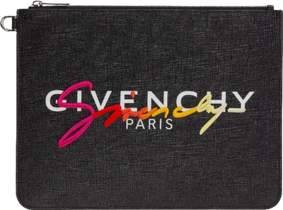 Shop Givenchy Men's Briefcase Document Holder Wallet In Black