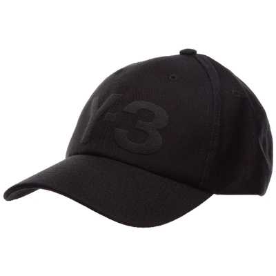 Shop Y-3 Adjustable Men's Cotton Hat Baseball Cap  Logo In Black