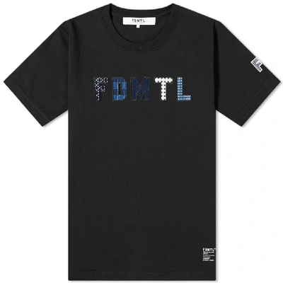 Shop Fdmtl Sashiko Logo Tee In Black