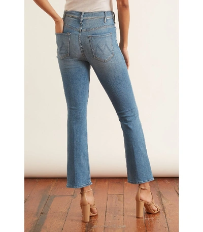 Shop Mother The Hustler Ankle Fray Jean In Final Frontier In Blue