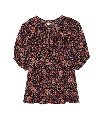 Shop Ulla Johnson Evie Blouse In Midnight Floral In Multi