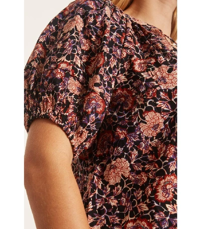 Shop Ulla Johnson Evie Blouse In Midnight Floral In Multi