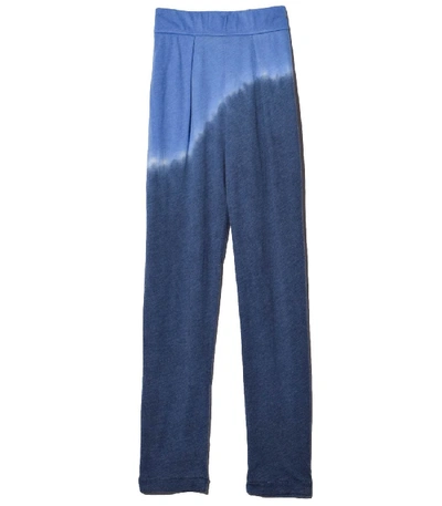 Shop Raquel Allegra Signature Jersey Easy Pant In Sky Tie Dye In Blue