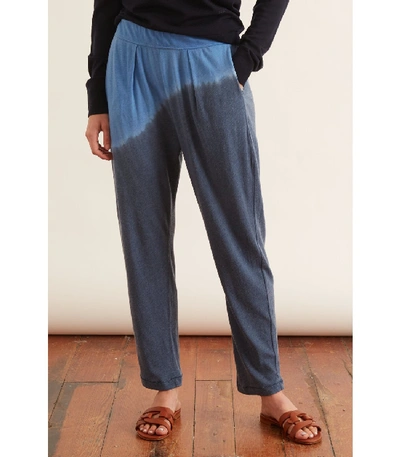 Shop Raquel Allegra Signature Jersey Easy Pant In Sky Tie Dye In Blue