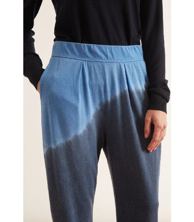 Shop Raquel Allegra Signature Jersey Easy Pant In Sky Tie Dye In Blue