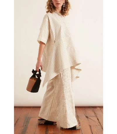 Shop Lara Krude Greta Shirt In Cream Stripe In Neutrals