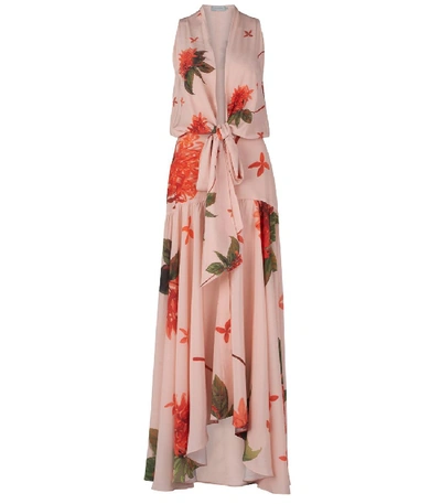 Shop Silvia Tcherassi Ada Luz Dress In Coral Flower In Pink