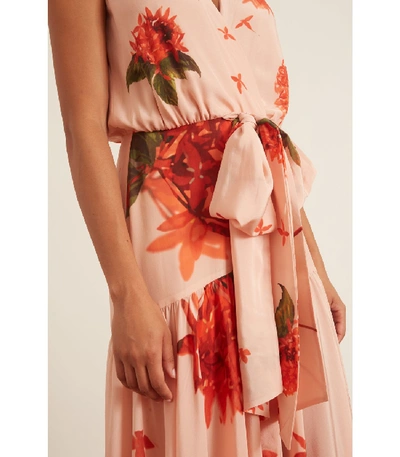 Shop Silvia Tcherassi Ada Luz Dress In Coral Flower In Pink