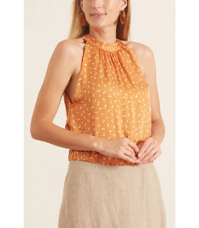 Shop Rodebjer Loulou Top In Sandy Ochre In Orange