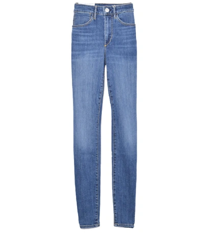 Shop 3x1 High Rise Channel Seam Skinny Jean In Charter In Blue