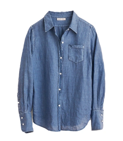 Shop Alex Mill Linen Standard Shirt In Indigo In Blue