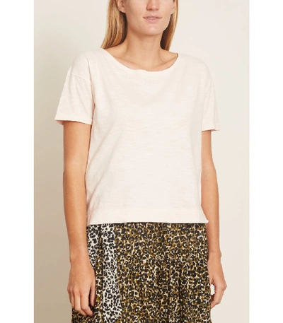 Shop Alex Mill Slub Cotton Boxy Boatneck Tee In Pale Pink