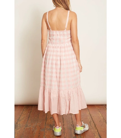 Shop Mii Vichy Midi Dress In Baby Pink