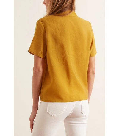 Shop Samsoe & Samsoe Joni Short Sleeve Shirt In Honey In Yellow