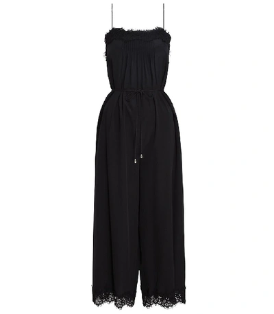 Shop Zimmermann Lace Jumpsuit In Black