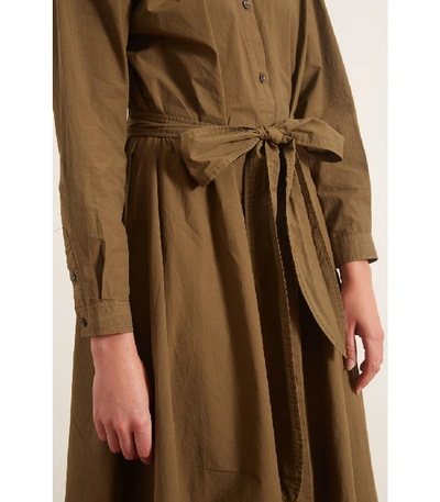 Shop Alex Mill Tie Waist Shirtdress In Military Olive