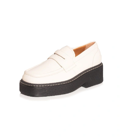 Shop Marni Moccasin Loafer In White