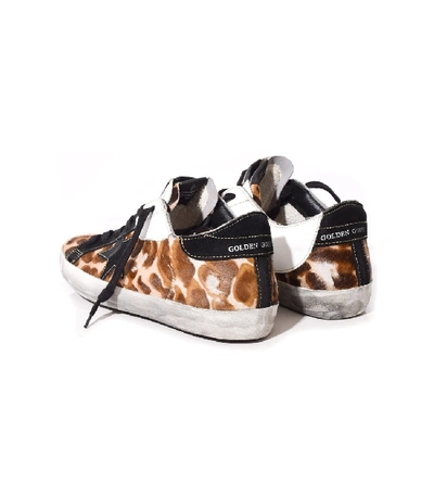 Shop Golden Goose Superstar Sneakers In Leopard Patch/black Star In Multi