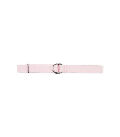 Shop Ganni Webbing Belt In Cherry Blossom In Pink