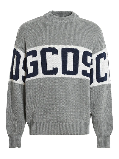 Shop Gcds Wool Blend Sweater In Grey