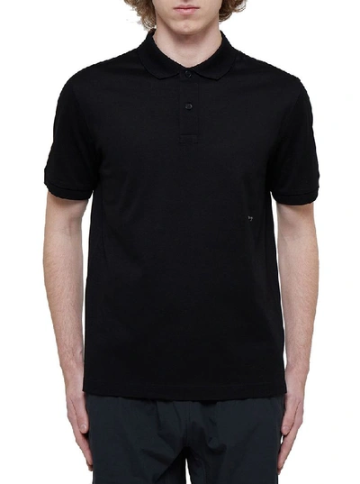 Shop Bottega Veneta Men's Black Cotton Polo Shirt