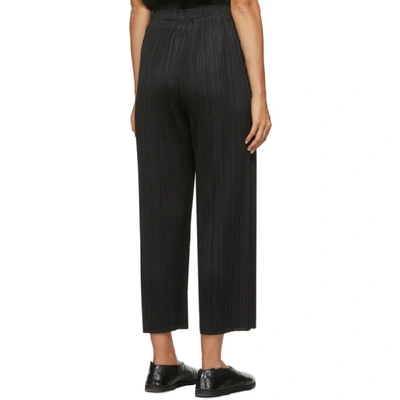 Shop Issey Miyake Pleats Please  Black Cropped Trousers In 15 Black