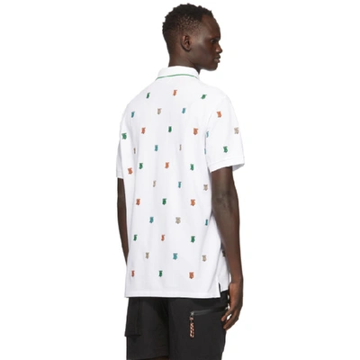 Shop Burberry White Elmsley Abata Polo In White A1464